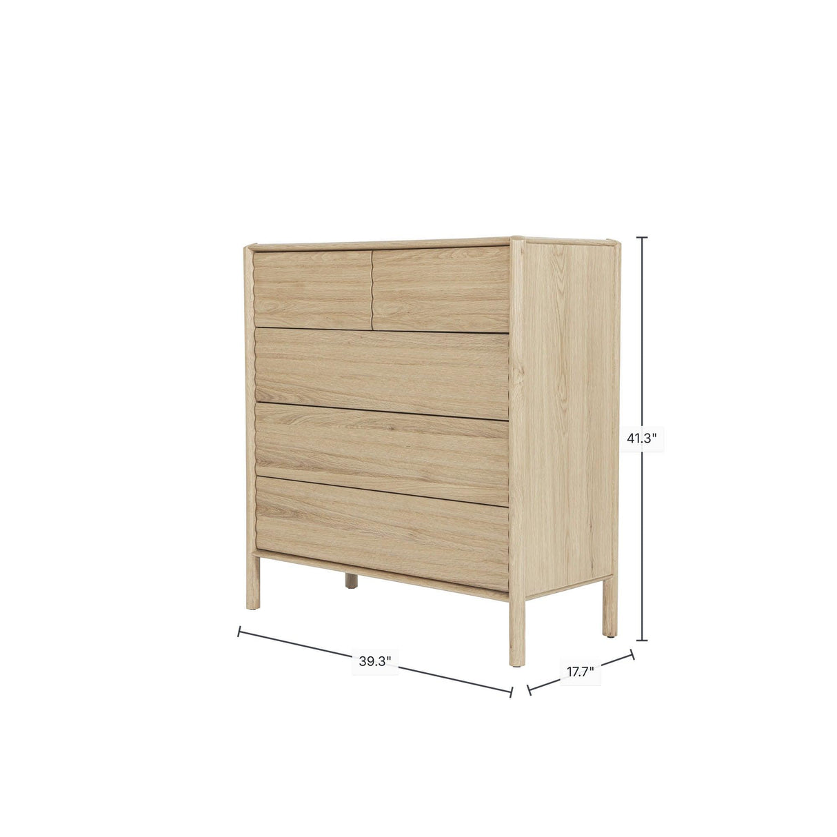 LH Home Runway 5 Drawer Chest - Light Oak