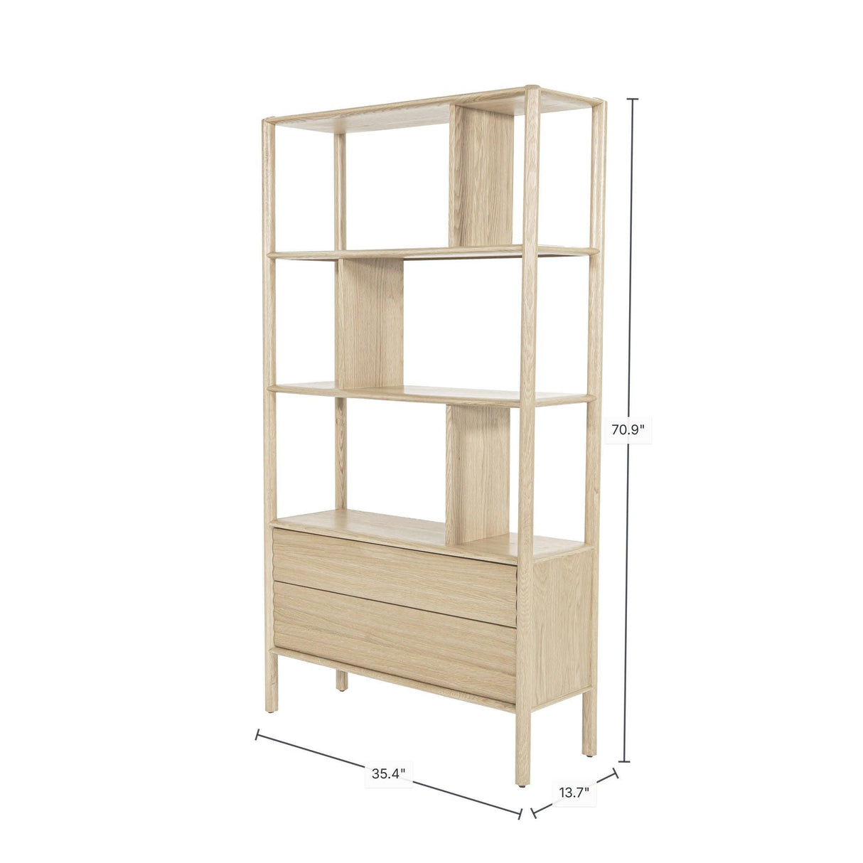 LH Home Runway Bookcase - Light Oak