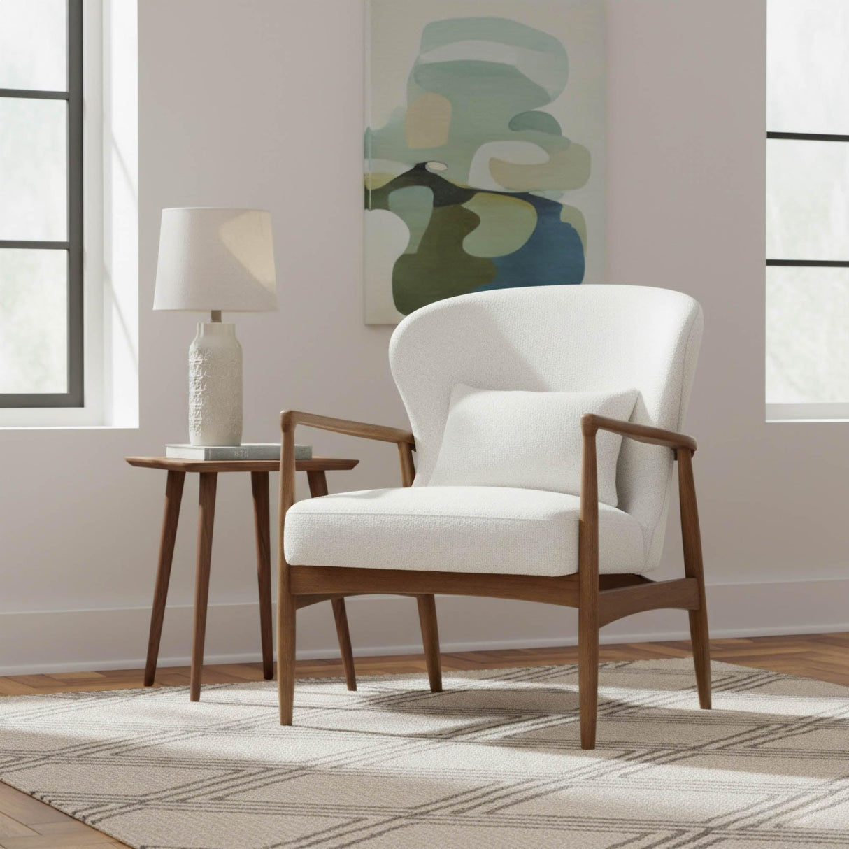 LH Home Rhodes Club Chair - Snow
