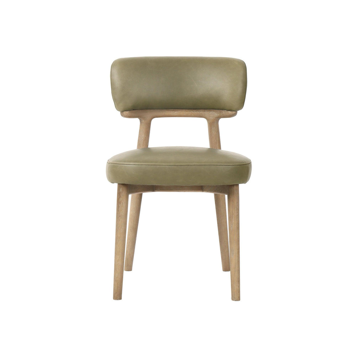 LH Home Willow Dining Chair - Sage Green Leather