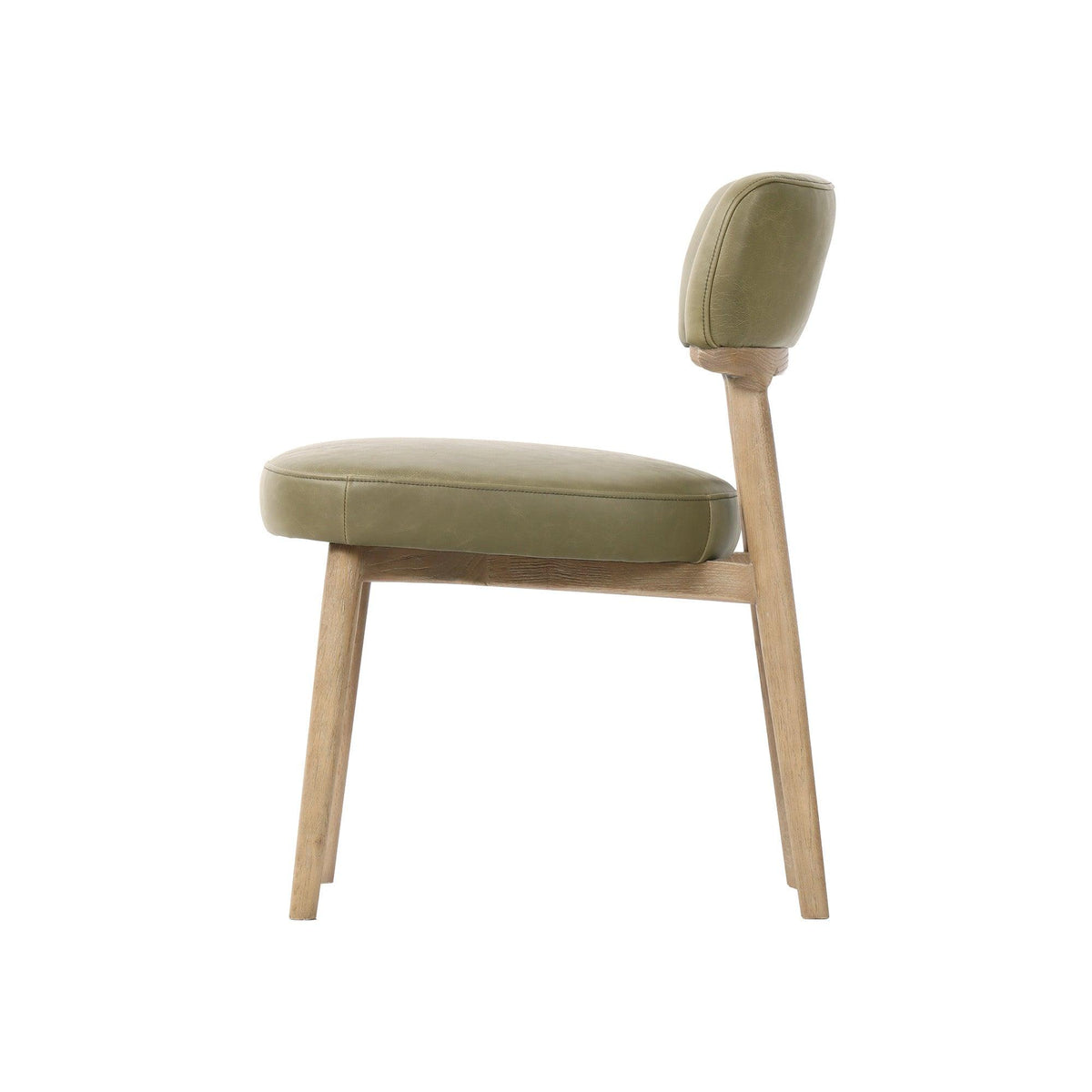 LH Home Willow Dining Chair - Sage Green Leather