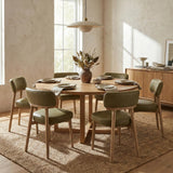 LH Home Willow Dining Chair - Sage Green Leather