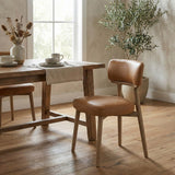 LH Home Willow Dining Chair - Tawny Leather