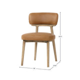 LH Home Willow Dining Chair - Tawny Leather