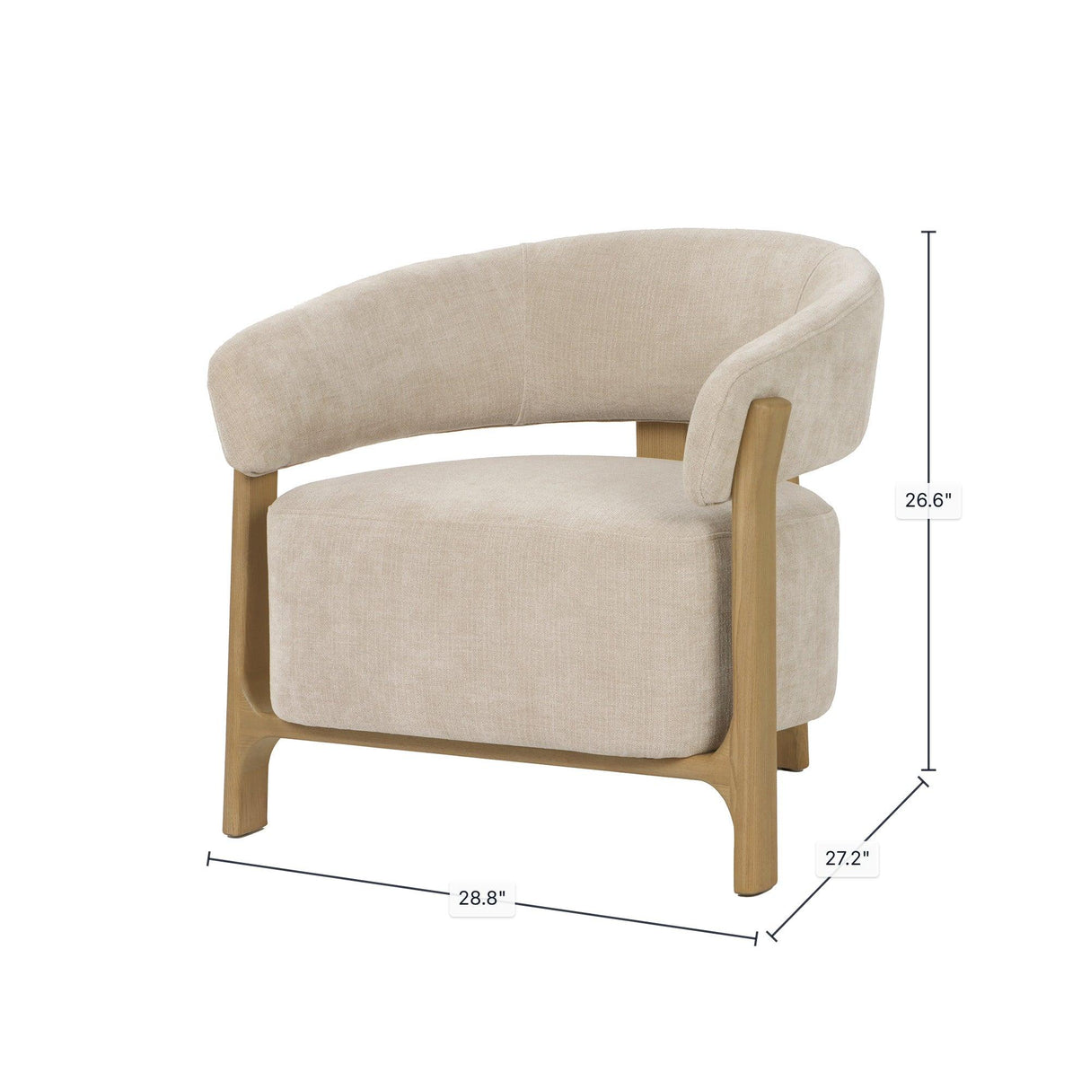 LH Home Harlow Club Chair - Barley Chenille
