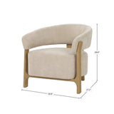 LH Home Harlow Club Chair - Barley Chenille