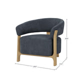 LH Home Harlow Club Chair - Spruce Grey Chenille