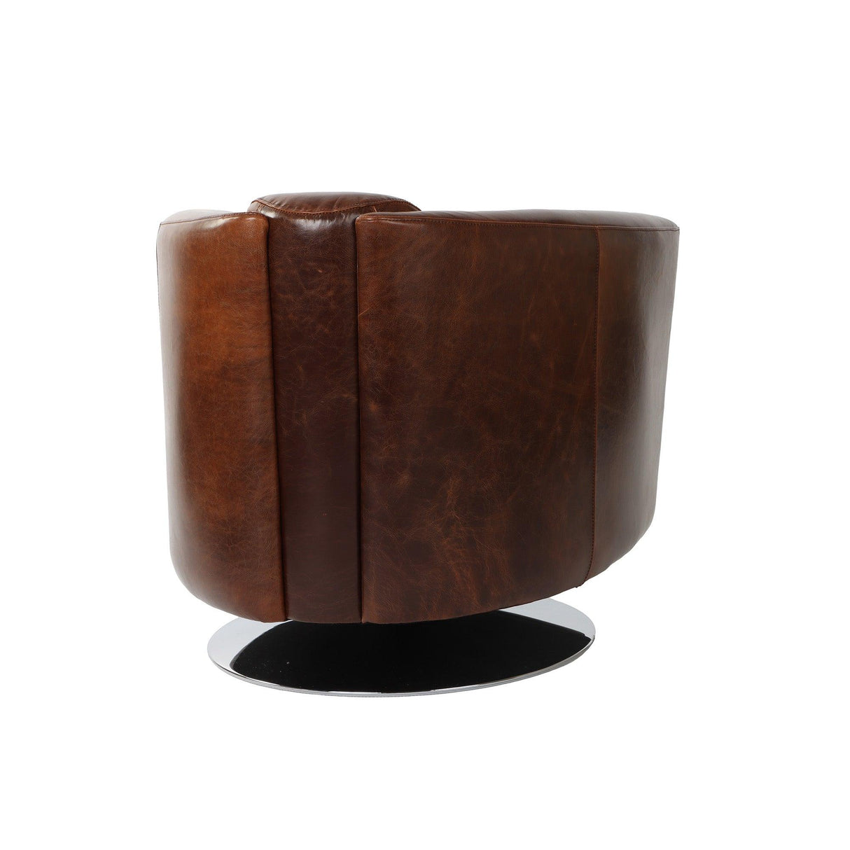 LH Home Lannister Swivel Club Chair - Brown