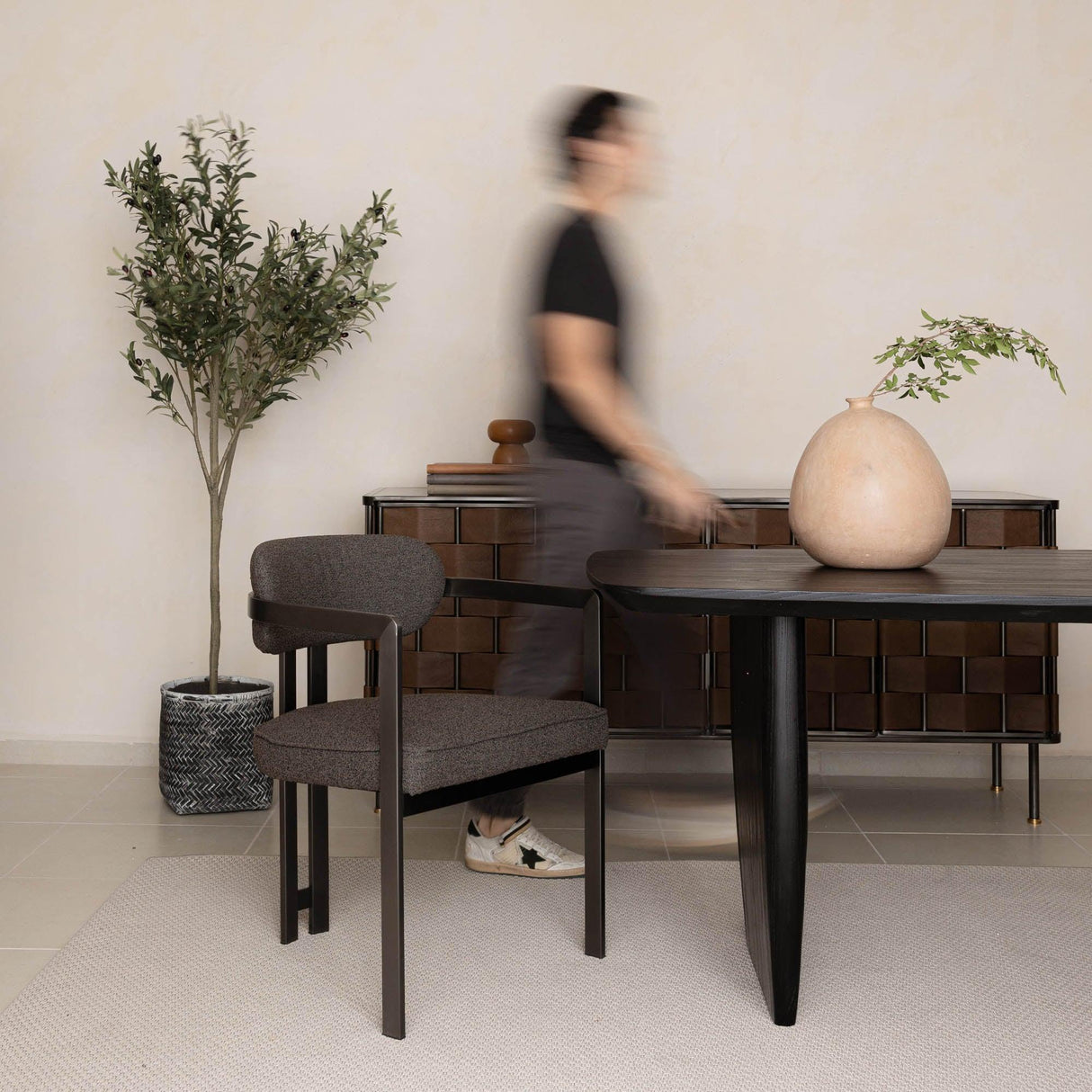 LH Home Tonic Dining Table - Black Oak