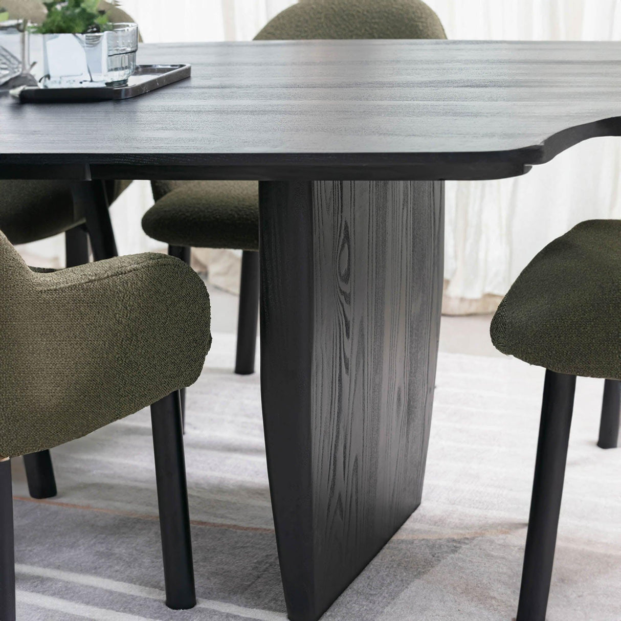LH Home Tonic Dining Table - Black Oak