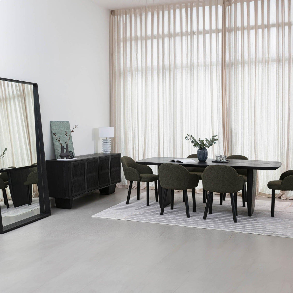 LH Home Tonic Dining Table - Black Oak
