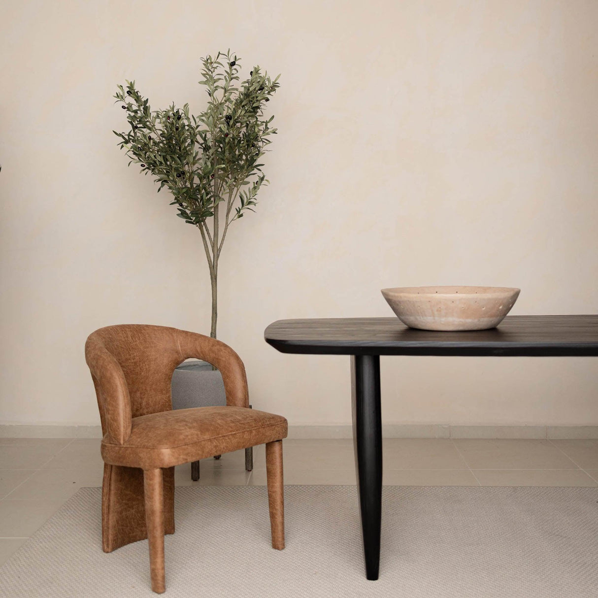 LH Home Tonic Dining Table - Black Oak