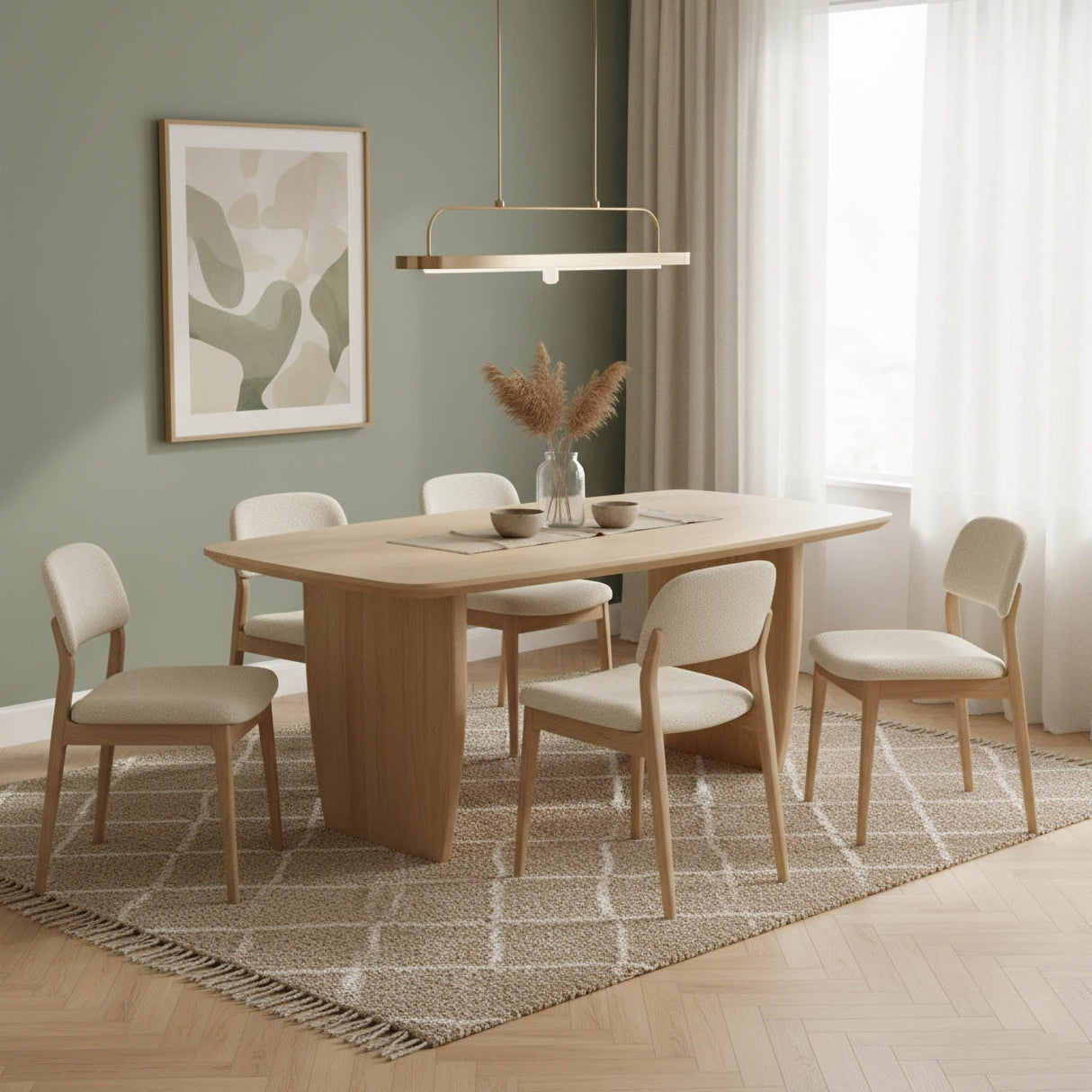 LH Home Tonic Dining Table - Biscotti Oak