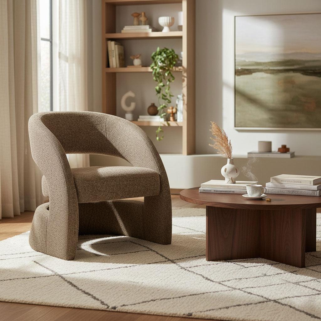 LH Home Virgo Club Chair - Chocolate
