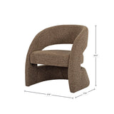 LH Home Virgo Club Chair - Chocolate