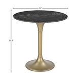 LH Home Pandora Bistro Table - Italian Black Marble