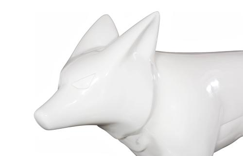 Phillips Collection Fox Sculpture Gel Coat White Accent