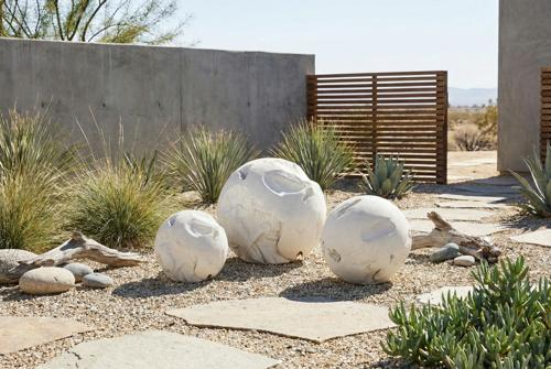 Phillips Collection Cast Root Floor Ball, LG Roman Stone Decorative Accent