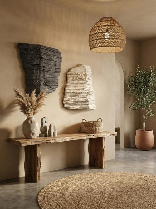 Phillips Collection Stratified Rock Wall Décor Charcoal Stone Accent