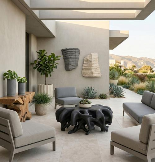 Phillips Collection Stratified Rock Wall Décor Charcoal Stone Accent