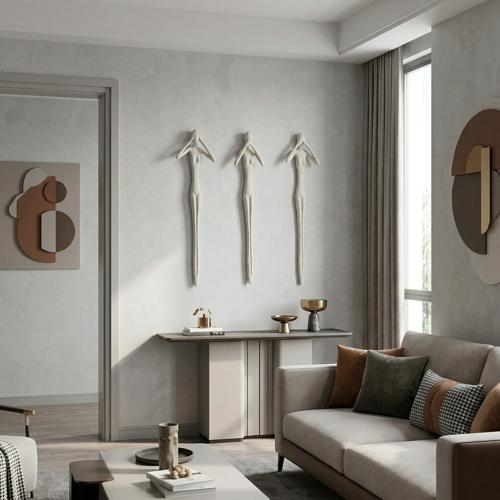 Phillips Collection See, Speak, Hear No Evil Wall Art, Roman Stone, Set Of 3 Off White Accent