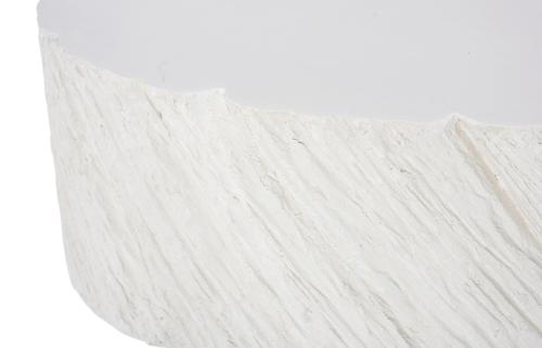 Phillips Collection Shear , Oval White Stone Coffee Table