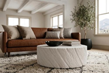 Phillips Collection Shear , Oval White Stone Coffee Table