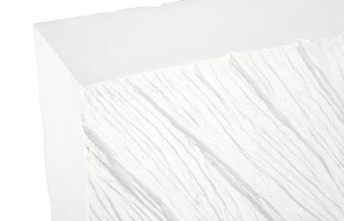 Phillips Collection Shear  Table, Rectangle White Stone Console