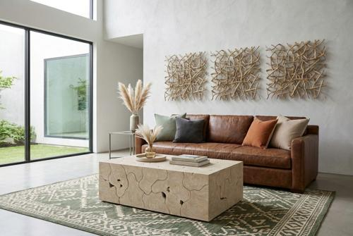 Phillips Collection Vine Wall Tile XL Bleached Wall Art