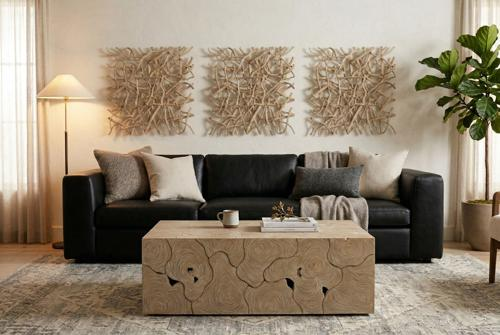 Phillips Collection Vine Wall Tile XL Bleached Wall Art