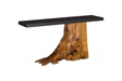 Phillips Collection Plinth  Table Teak Root with Iron Top Small Console