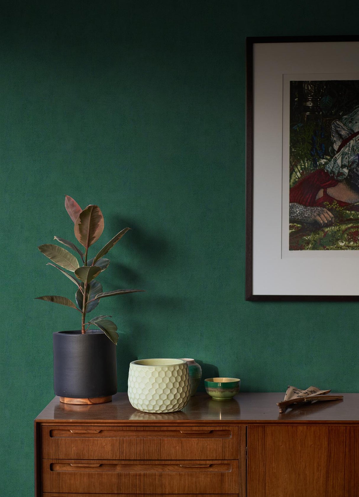 Advantage Riomar Green Distressed Texture Wallpaper