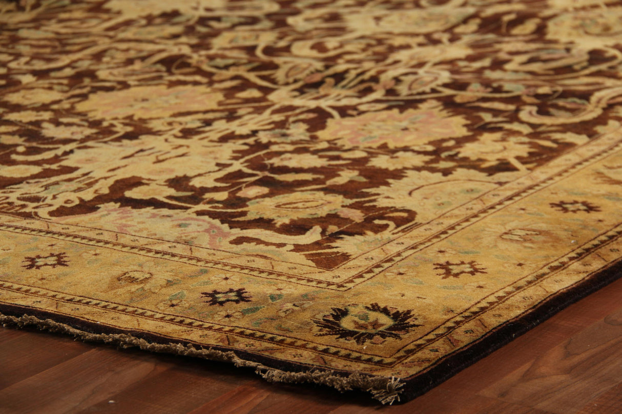 Exquisite Rugs Antique Weave hand-knotted New Zealand Wool 1006 Red/Beige 18' x 8' Area Rug