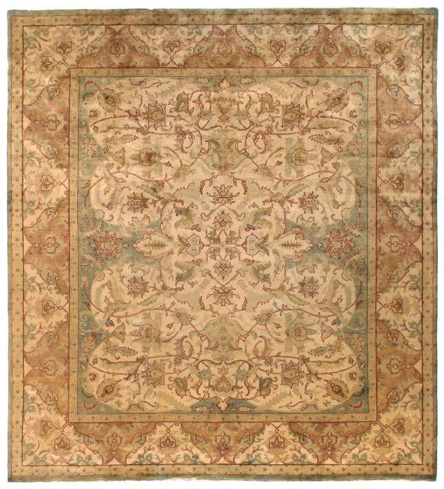 Exquisite Rugs Polonaise hand-knotted New Zealand Wool 1058 Ivory/Green/Multi 25' x 3' Area Rug