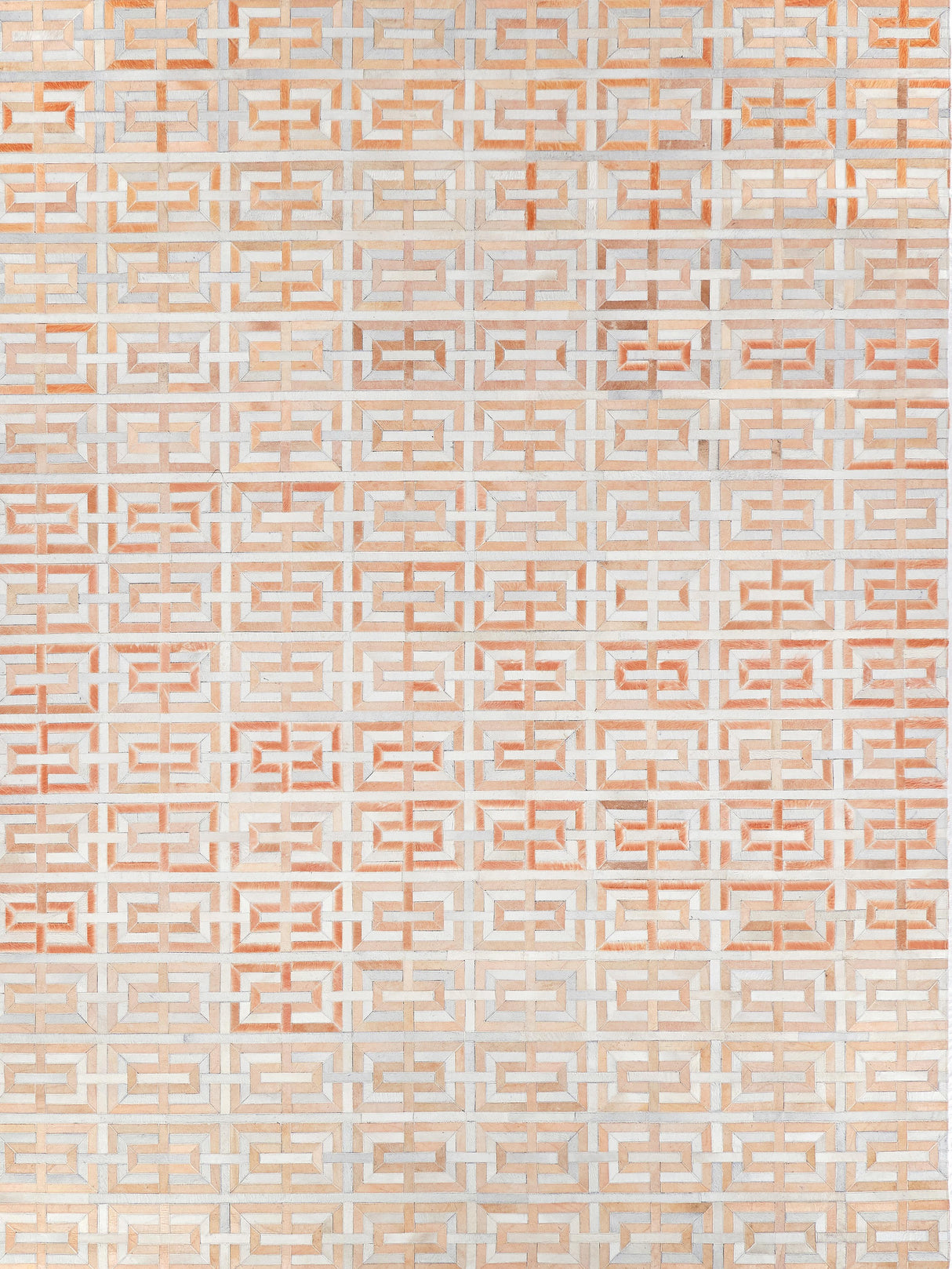 Exquisite Rugs Natural Hide hand-tufted Leather Hide 2204 Terracota/Ivory 10' x 8' Area Rug