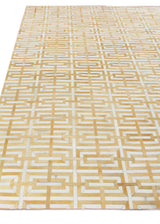 Exquisite Rugs Natural Hide hand-tufted Leather Hide 2204 Terracota/Ivory 10' x 8' Area Rug