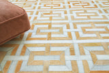 Exquisite Rugs Natural Hide hand-tufted Leather Hide 2204 Terracota/Ivory 10' x 8' Area Rug