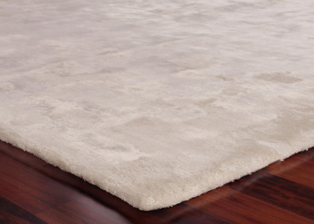Exquisite Rugs Mohair handloomed Bamboo Silk/Wool 2247 Ivory 9' x 6' Area Rug