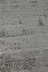 Exquisite Rugs Lexington hand-knotted Wool/Bamboo Silk 2379 Silver/Black 10' x 8' Area Rug