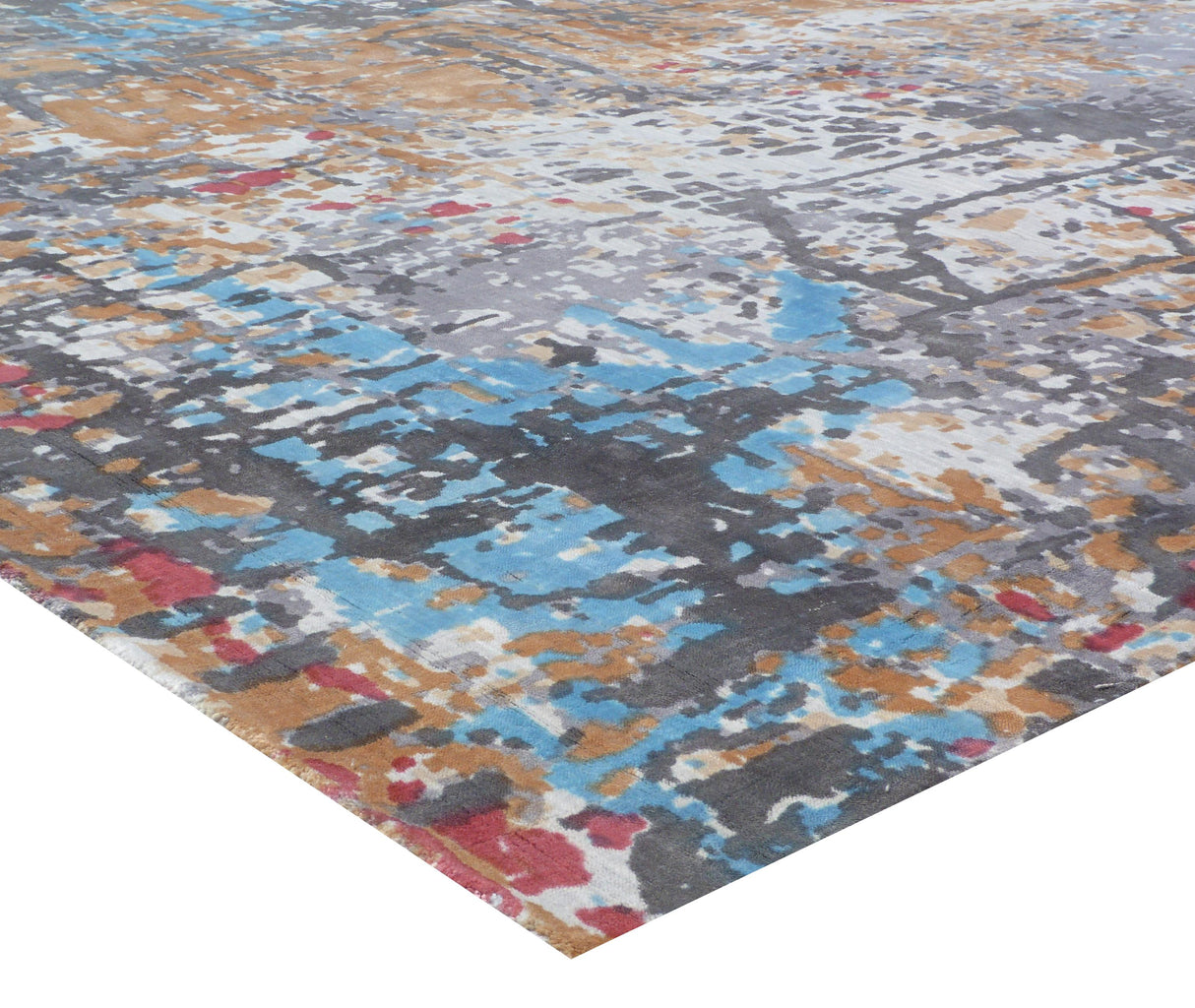 Exquisite Rugs Antolini handloomed Bamboo Silk 2627 Gray 10' x 8' Area Rug