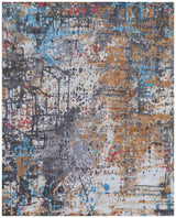 Exquisite Rugs Antolini handloomed Bamboo Silk 2627 Gray 10' x 8' Area Rug