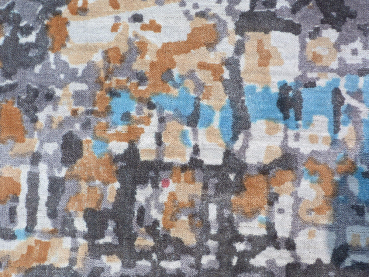 Exquisite Rugs Antolini handloomed Bamboo Silk 2627 Gray 10' x 8' Area Rug