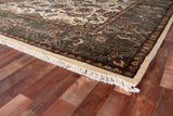 Exquisite Rugs Moghul hand-knotted New Zealand Wool 2863 Ivory/Sage 8' x 8' Area Rug