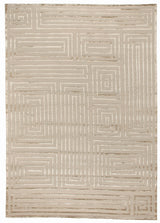 Exquisite Rugs Metro Velvet hand-knotted Wool/Viscose 3040 Beige 9' x 6' Area Rug