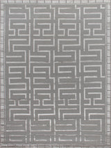 Exquisite Rugs Metro Velvet hand-knotted Wool/Viscose 3042 Silver 15' x 12' Area Rug