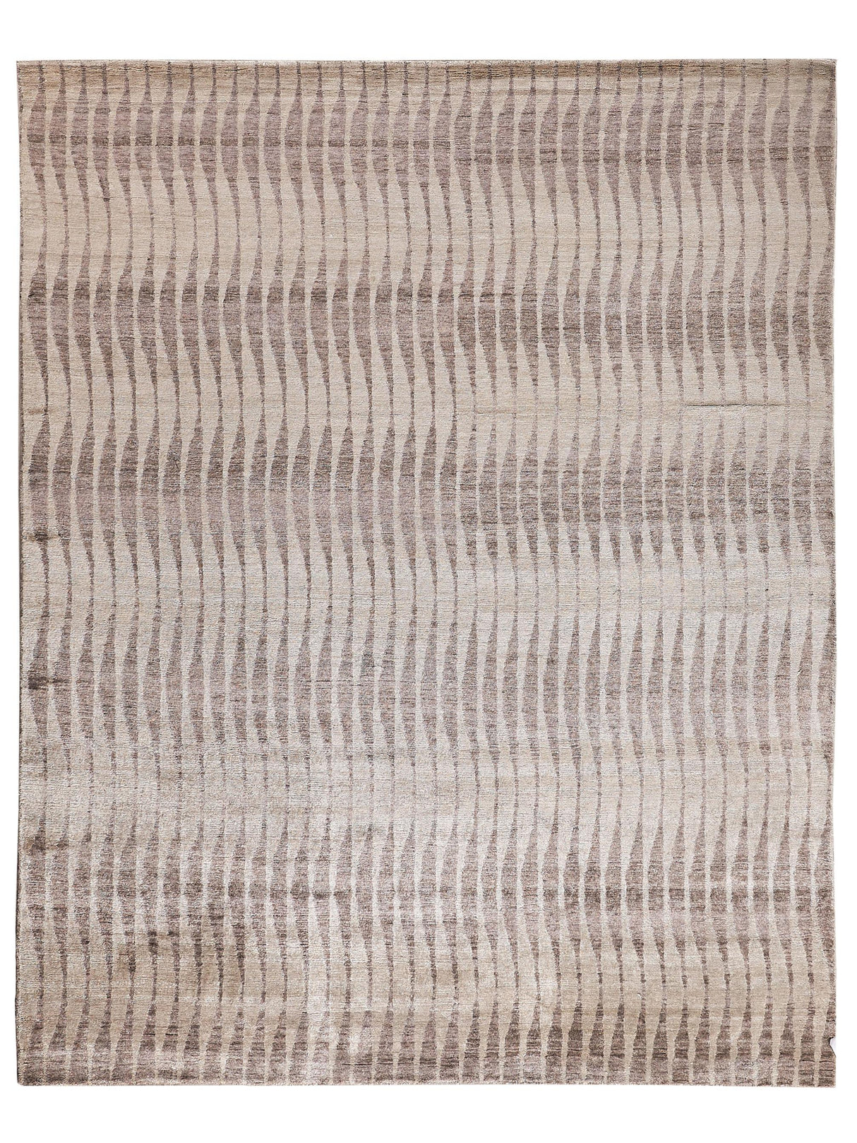 Exquisite Rugs Bamboo Silk hand-knotted Bamboo Silk 3053 Beige/Brown 10' x 8' Area Rug