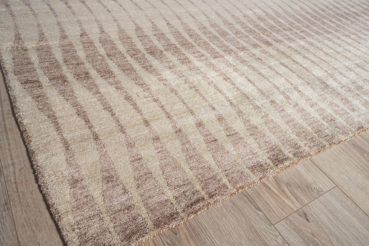 Exquisite Rugs Bamboo Silk hand-knotted Bamboo Silk 3053 Beige/Brown 15' x 12' Area Rug
