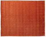 Exquisite Rugs Metro Velvet hand-knotted Wool/Viscose 3093 Rust 10' x 8' Area Rug