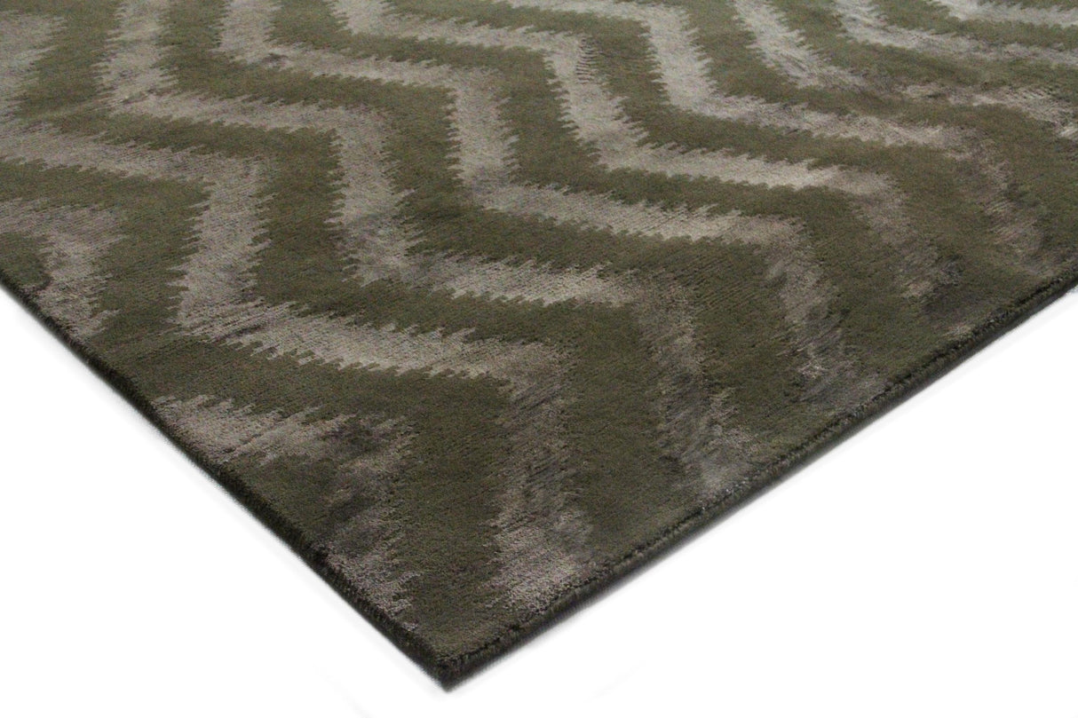 Exquisite Rugs Vero hand-knotted Wool/Bamboo Silk 3127 Chocolate 10' x 8' Area Rug