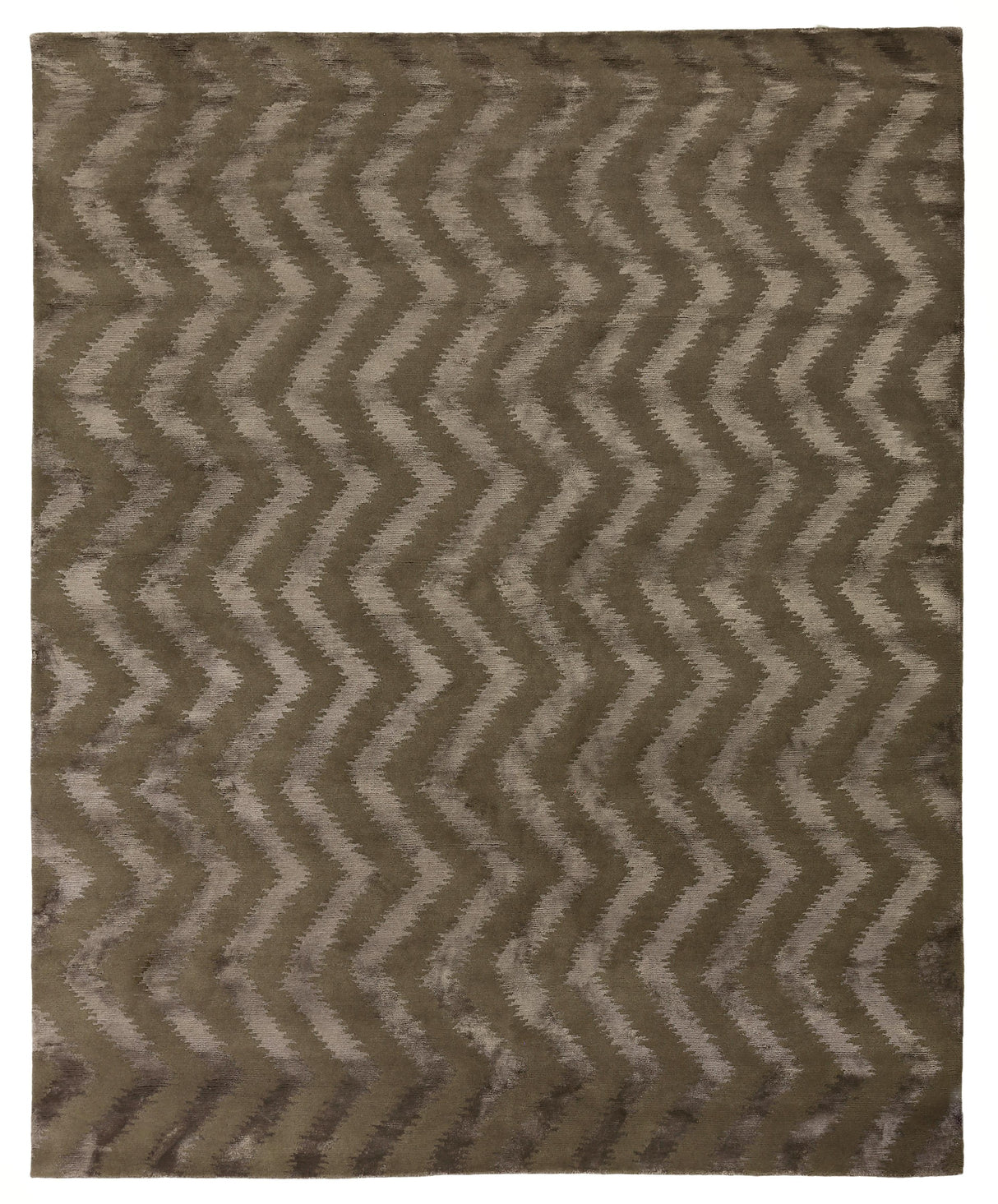 Exquisite Rugs Vero hand-knotted Wool/Bamboo Silk 3127 Chocolate 10' x 8' Area Rug